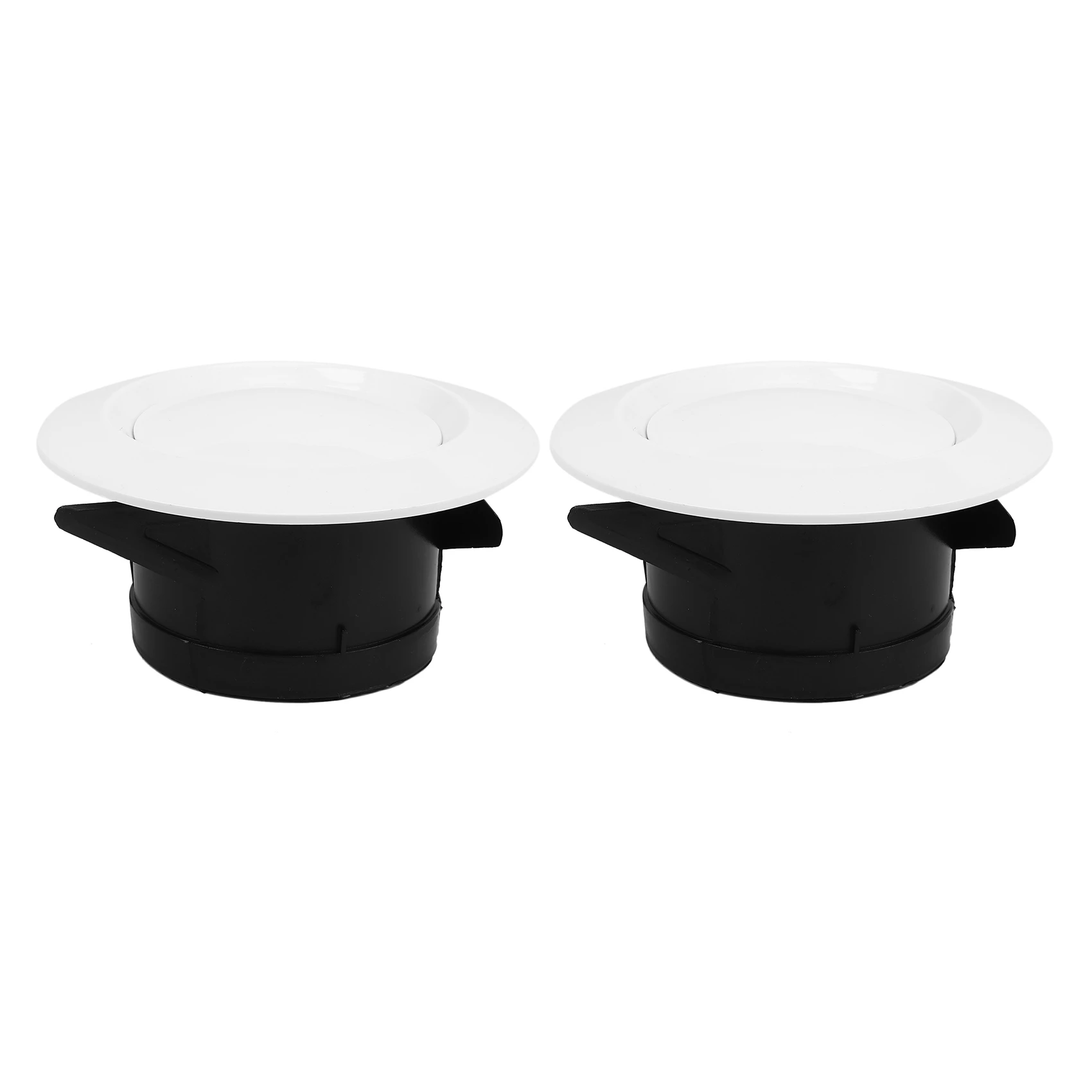 2 Pieces ABS Adjustable Air Vent Round Soffit Exhaust Vent White Inline Duct Fan Outlet Vent 4 Inch