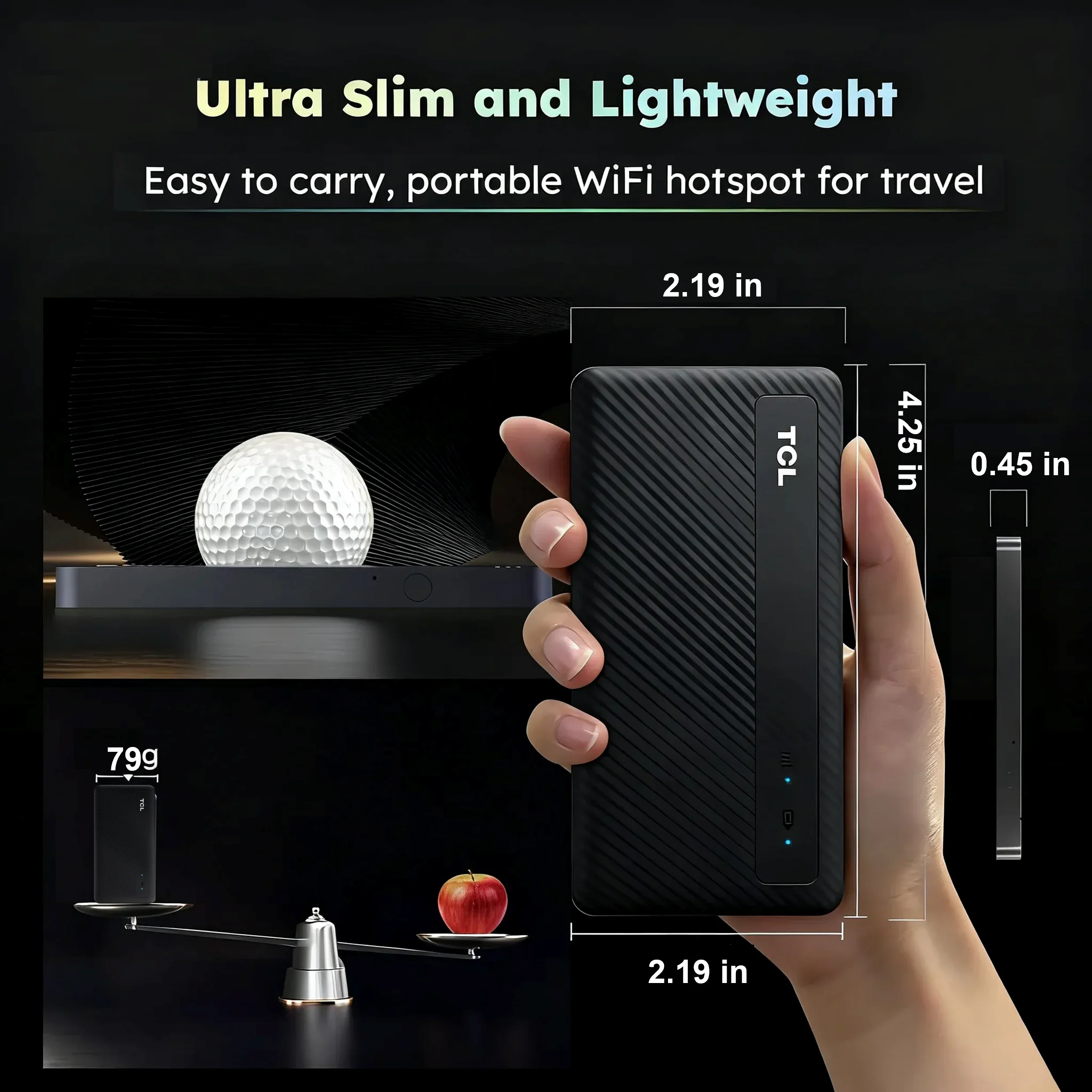 TCL 4G موبايل واي فاي راوتر 150Mbps 4G LTE راوتر لاسلكي، جيب محمول MiFi مودم موبايل واي فاي نقطة اتصال مع فتحة لبطاقة Sim