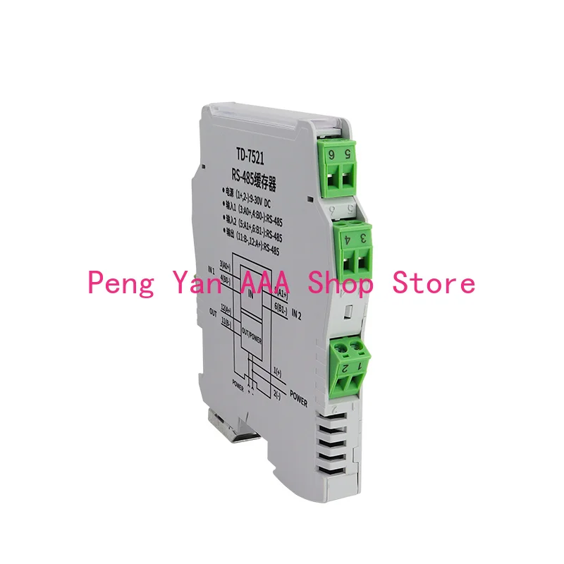 

TD-7521 RS485 Splitter 2 Main 1 Slave Isolation Buffer DIN Rail Repeater DC24V