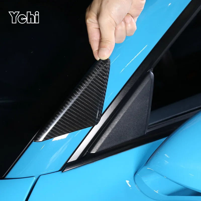 

Real Carbon Fiber For Porsche 911 718 2012-2020 Car A-pillar Triangle Decoration Frame Accessories Exterior Modification Cover