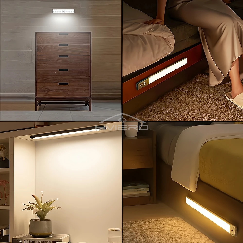 1/2/4/8X Smart Percezione Armadio Scale Illuminazione 6/10LED PIR Sensore di Movimento Lampada Armadio Guardaroba Letto Sotto L'armadio luce notturna