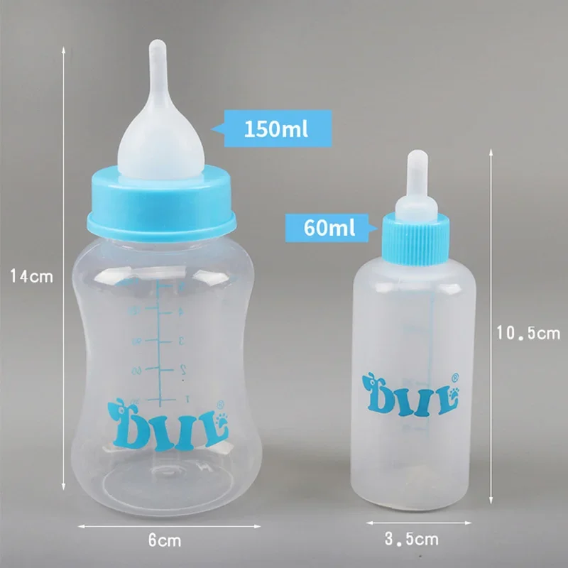 60/150ml Pet Feeder for Small Dogs Cats Newborn Puppy Dog Kitten Cat Milk Water Bottle Dog Feeding Accessories mascotas Products