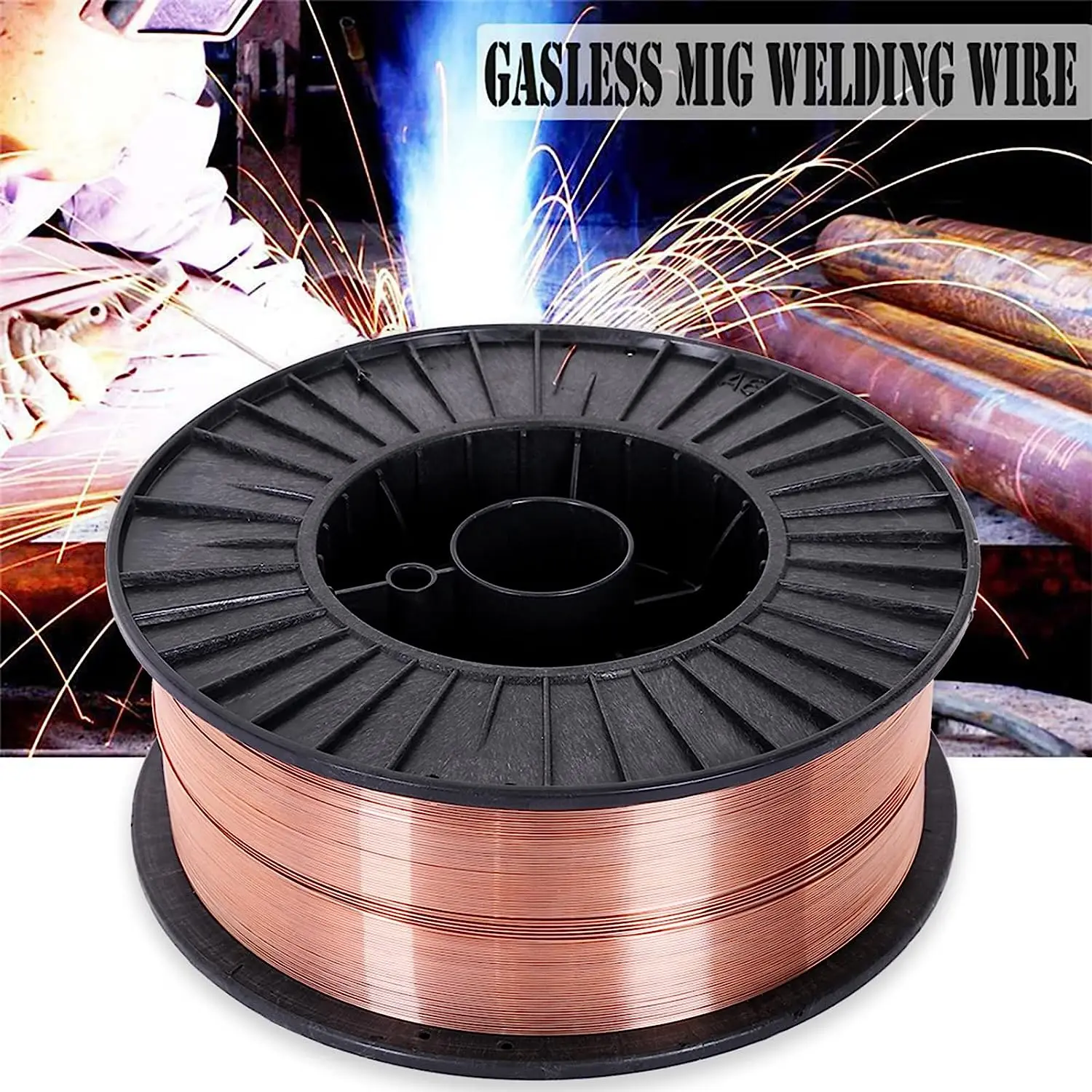 1 مللي متر الكربون الصلب الغاز محمية أسلاك اللحام أسلاك الفولاذ الطري كجم MIG أسلاك اللحام تدفق الأساسية 0.6/0.8/0.9/1.0 ER50-6