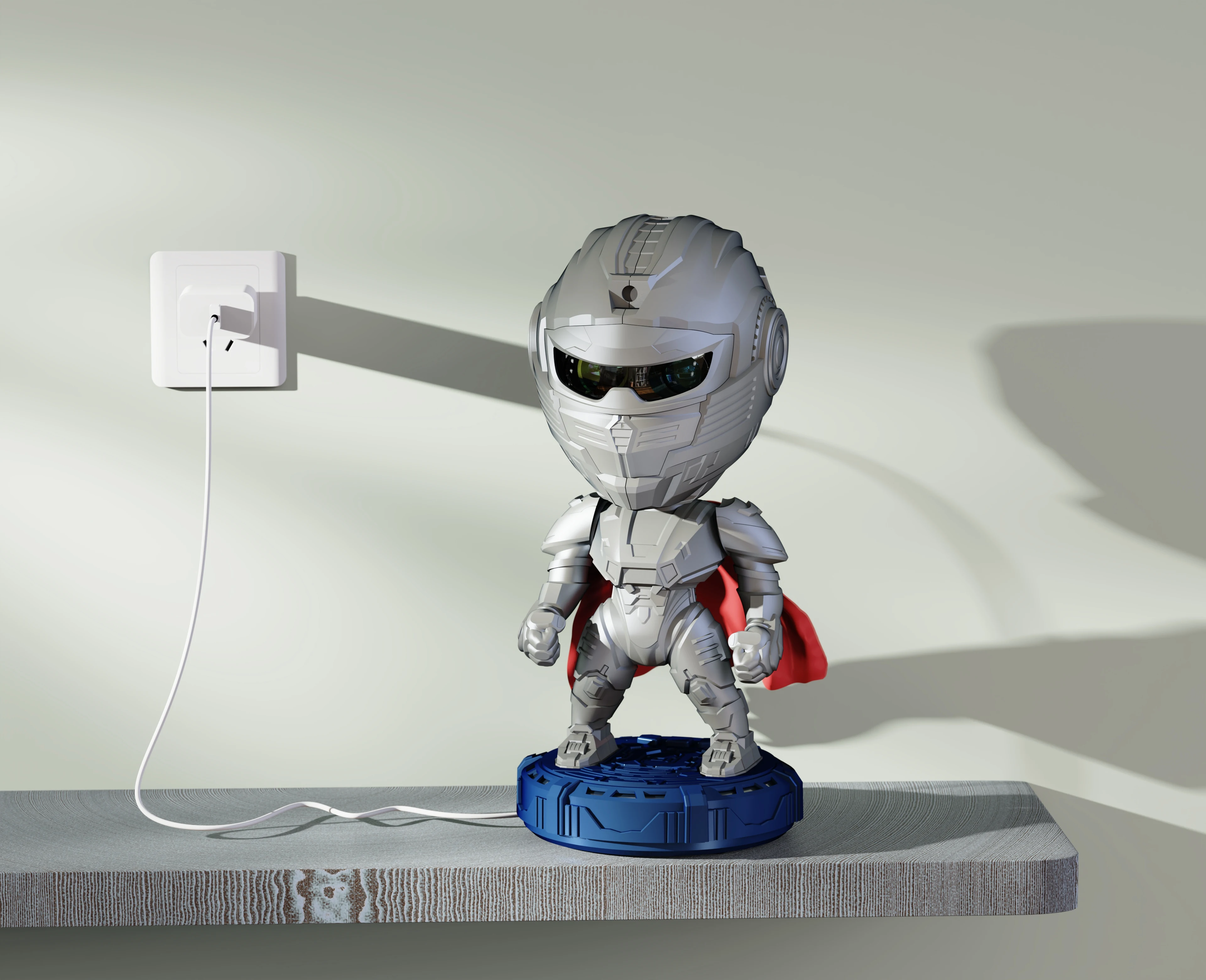 Cape Mech Warrior Star Projector Smart Dynamic Light Show LED Night Lamp Bedroom Decor Creative Gift For Boys