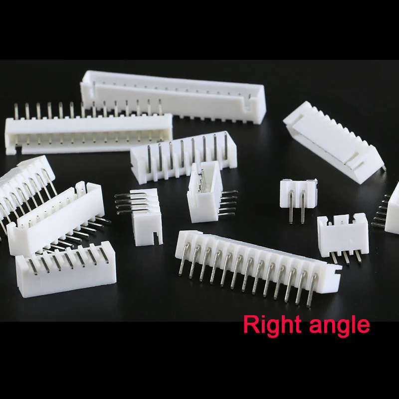 50Pcs/10pcs XH2.54 Connector 2.54MM 90 Degree Right Angle Pin Header/Terminal/Housing Wire Connectors 2P 3P 4/5/6/7/8/9/10P 12P