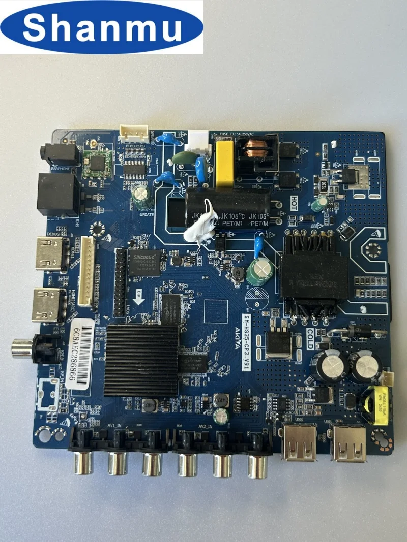 

Оригинальная плата для LED-телевизора 43 дюйма, в наличии, материнская плата для ТВ, Android 14, 1 ГБ+8 ГБ, Bluetooth, протестирована, умная основная плата