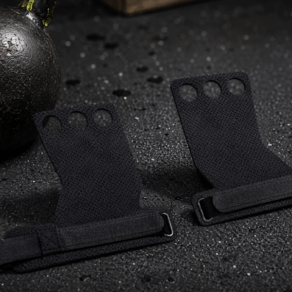 2pcs Non Slip Palm Protector Pad Breathable Material Padded Construction Hand Grip Guard Mesh Hole Design Weight Lifting Pads