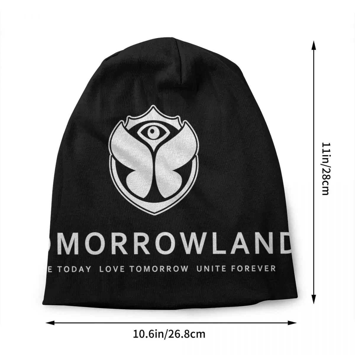 Custom Belgian Electronic Dance Music Tomorrowland Skullies Beanies Caps Unisex Hip Hop Winter Warm Knit Hat Adult Bonnet Hats