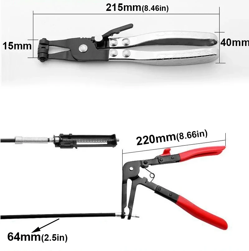 Rohr Bundle Hoop Schlauch Klemme Zange Auto Wasser Rohr Schlauch Entfernung Reparatur Werkzeug Flache Band Ring Typ Zange Mit Kunststoff Griff – Detail 12