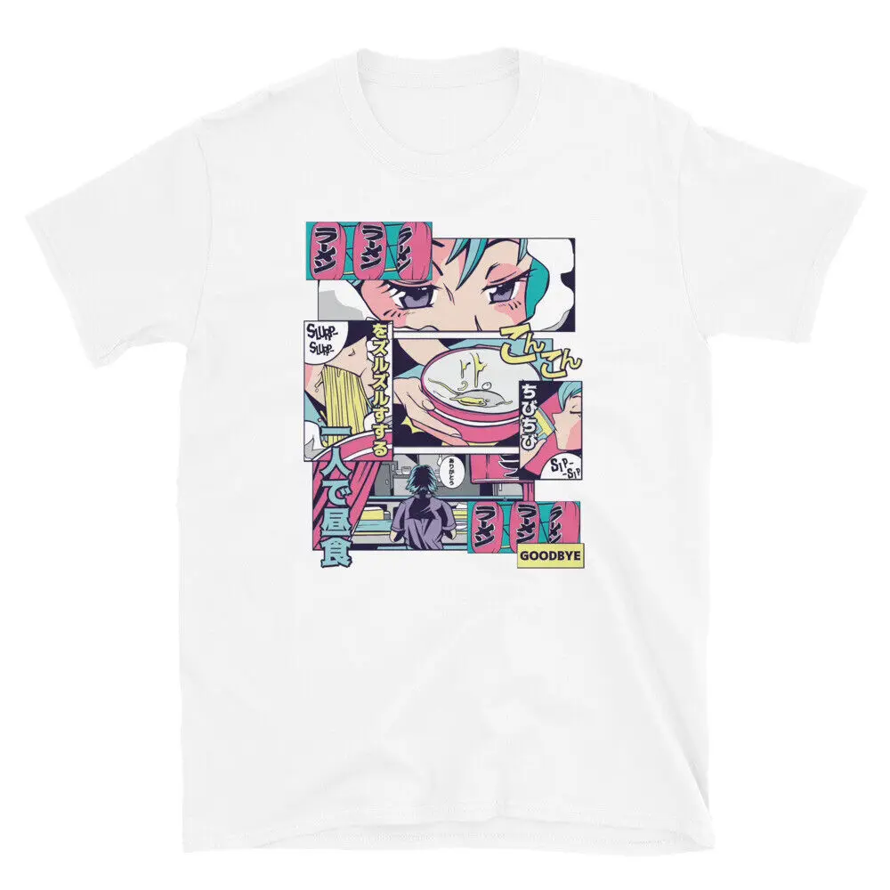 Romantic Anime Romance Ramen Noodle Comic Book Style T-Shirt