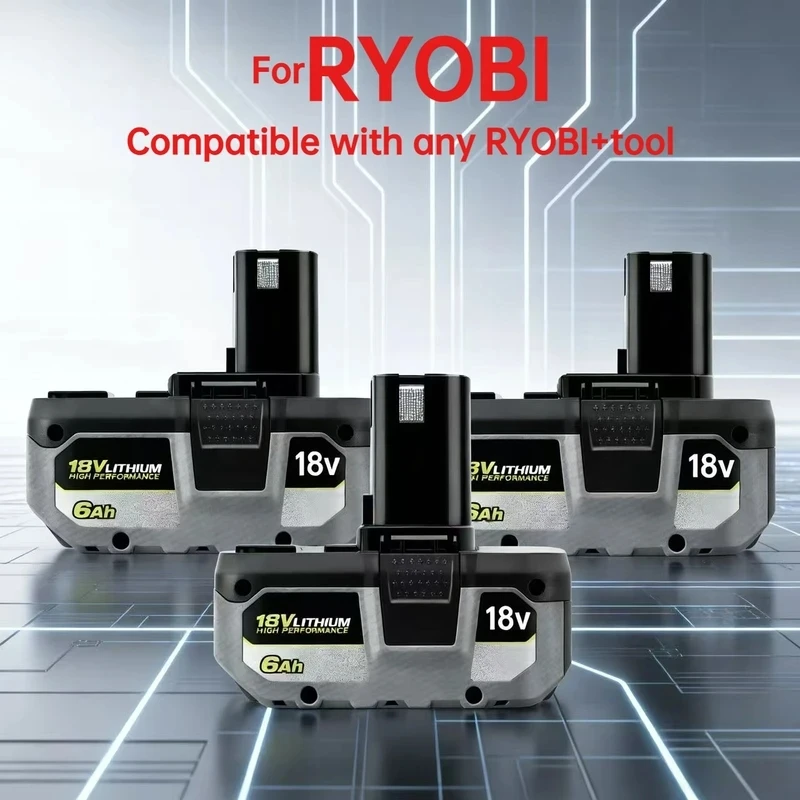 

For RYOBI high-performance lithium battery 18V no memory effect low self discharge suitable for all tools P104,P107 P108 P109