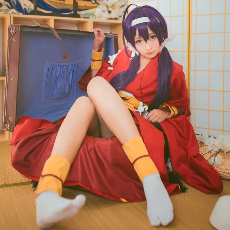 DY20Anime Bungou Stray Dogs Cosplay Costumes Kyoka Izumi Cos Halloween Party Cos Women's Japanese Bathing Suits Dress shoes and