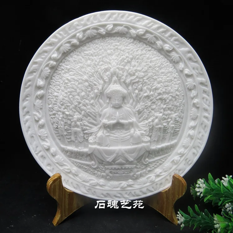 Special Offer# Thousands Hands Guanyin Buddha white jade marble art statue- HOME efficacious Protection FENG SHUI Talisman