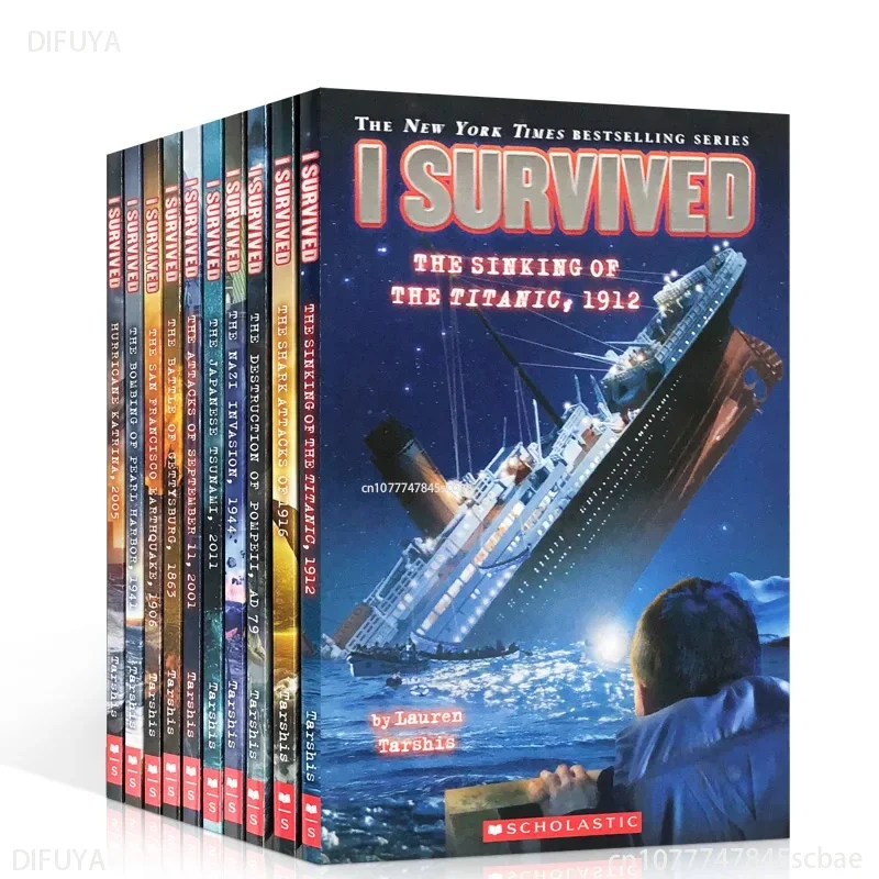 10 Books Set I Survived Ten Thrilling Stories Historical Novels Children English Picture Stories Reading Book