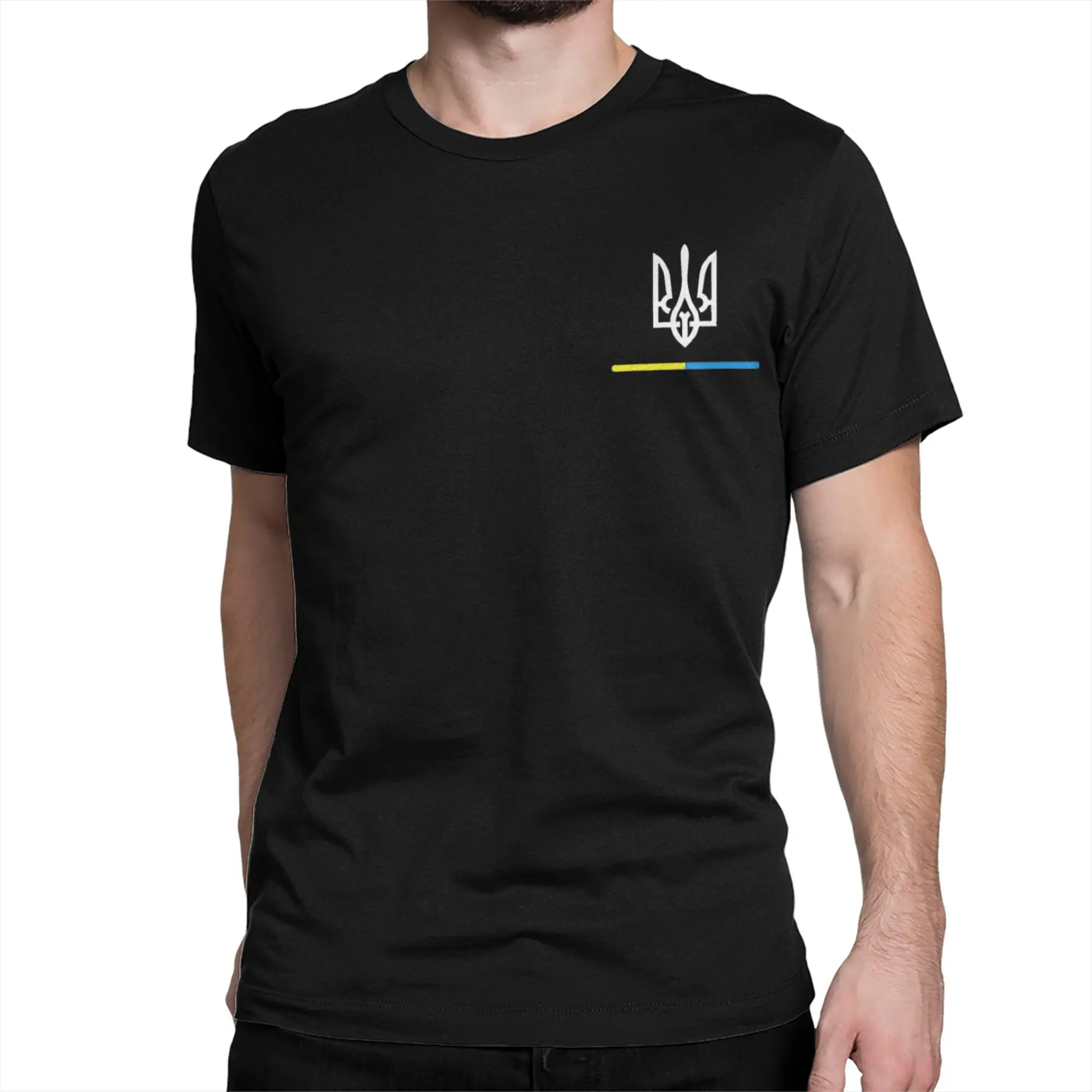 Men Women Zelensky White Ukrainian Trident T Shirt Ukraine Flag 100% Cotton Clothes Unique Short Sleeve Tees Plus Size T-Shirt