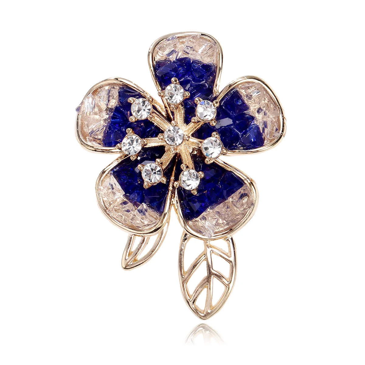 

Elegant And Shiny Gradient Crystal Flower Brooch, Suitable For Both Men nd Women, Multi-color Floral Dress, Banquet Lapel Pin