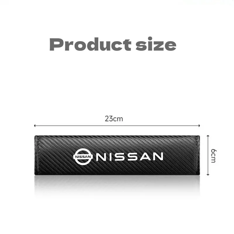 Car Seat Belt Pad Carbon Fibre Safety Belt Shoulder Cover Protection for Nissan Tiida Sylphy Teana Almera Qashqai X-trail Auto view 5