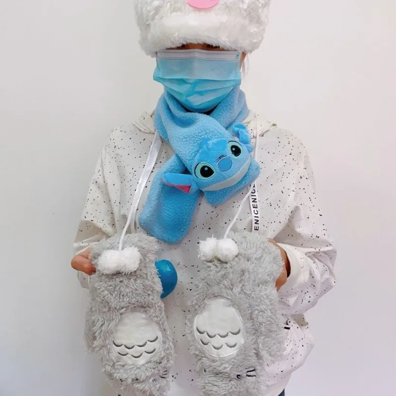 ديزني غرزة العصرية أفخم وشاح أنيمي شخصية فتاة لطيف سوبر وشاح ناعم الصبي تنوعا وشاح دافئ هدية عيد ميلاد الأطفال