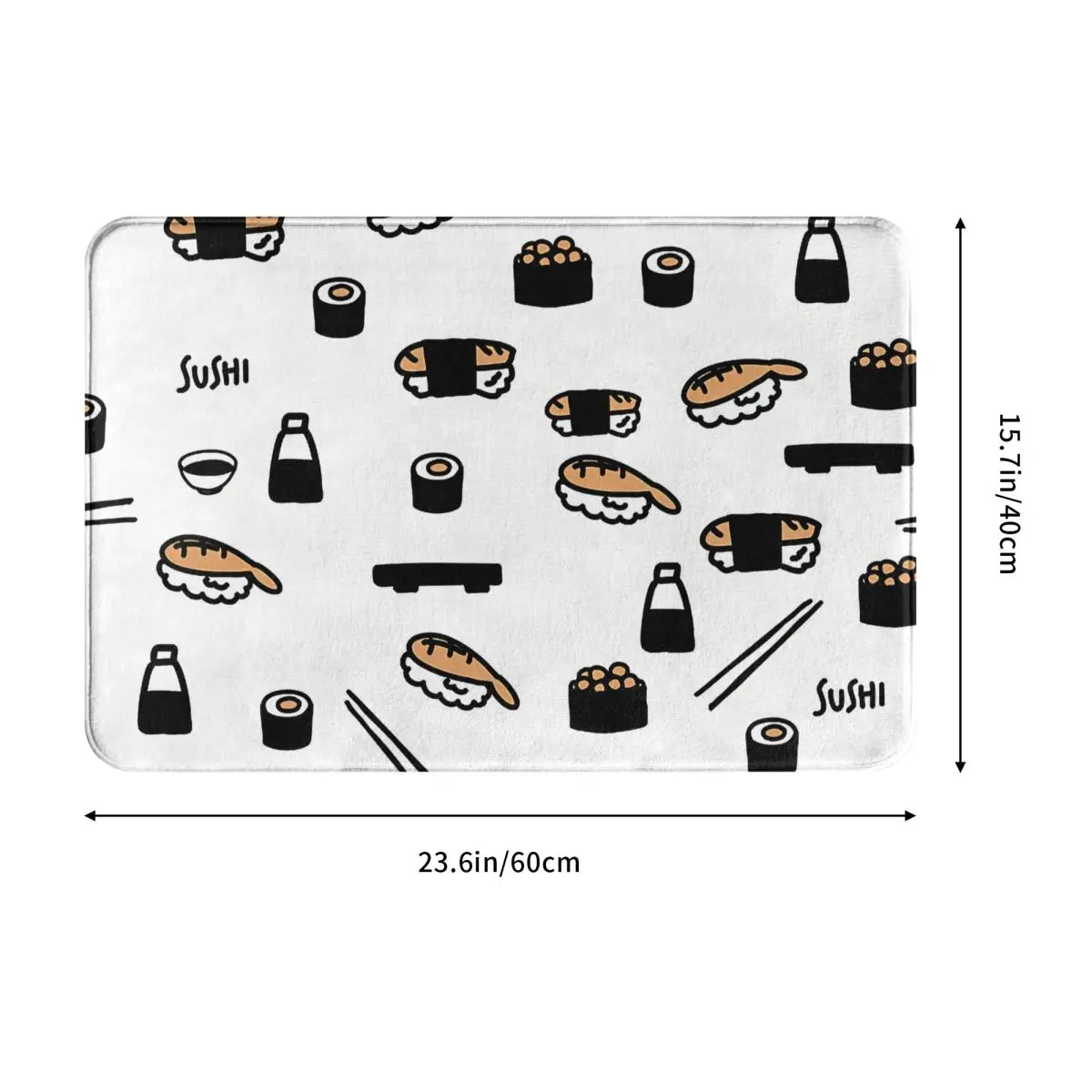 Sushi Food Non-slip Doormat Living Room Mat Japanese Food Balcony Carpet Welcome Rug Home Decorative