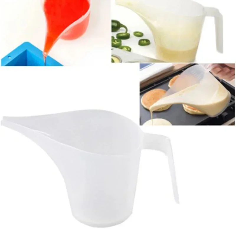 1PC 500ml Tip Mouth Plastic Measuring Jug Plastic Graduated Cup Liquid Measure Cup Container Long Spout Jug