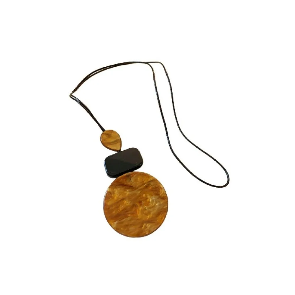 Simple Bohemia Necklace for Women Pendant Advanced Neck Chain Ethnic Style Retro Sweater Chain Summer