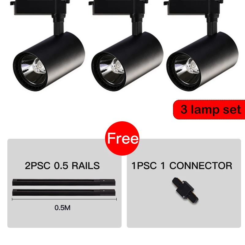 Spoorlicht 50W Hoge heldere plafondlamp Spoorlicht Railverlichting Spots Led voor keukenverlichting Slaapkamer Home Track Daklamp