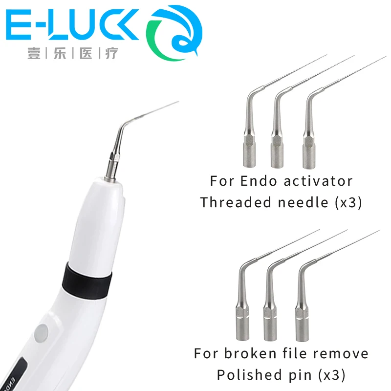 1Set Dental Endo Ultrasonic Activator Wireless Lrrigator  With 6 Tips  For Root Canal Clean Treatment