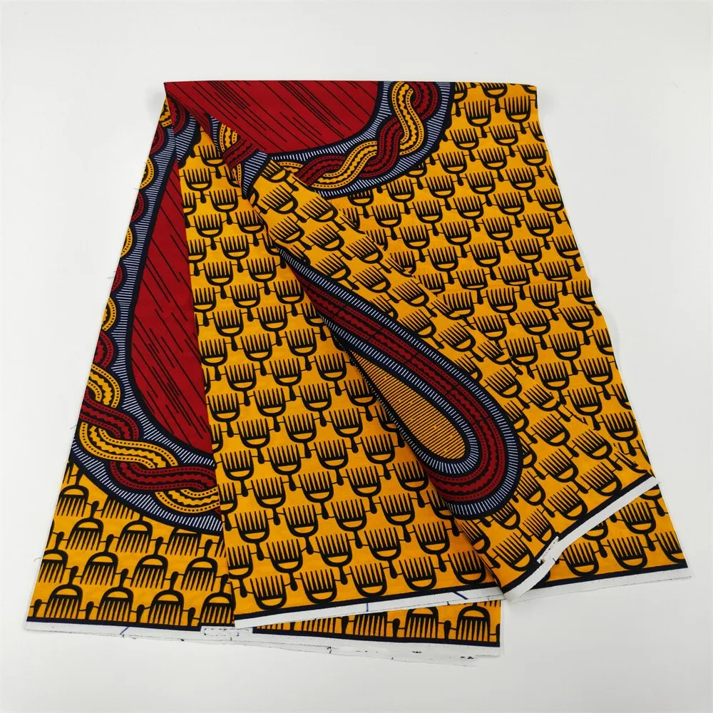 Latest High Quality 100% Cotton Fabric African Ankara Veritable Wax Clothes Ghana African Nigeria Wax 6 Yards For Wedding h32-16