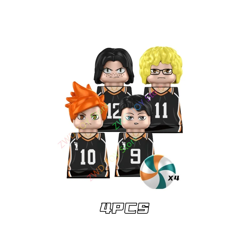 Sport Star Figure Serie Pallavolo Rugby Hockey su ghiaccio Calcio Basket Star Building Block Set Assemblare Mattoni Giocattolo Regali