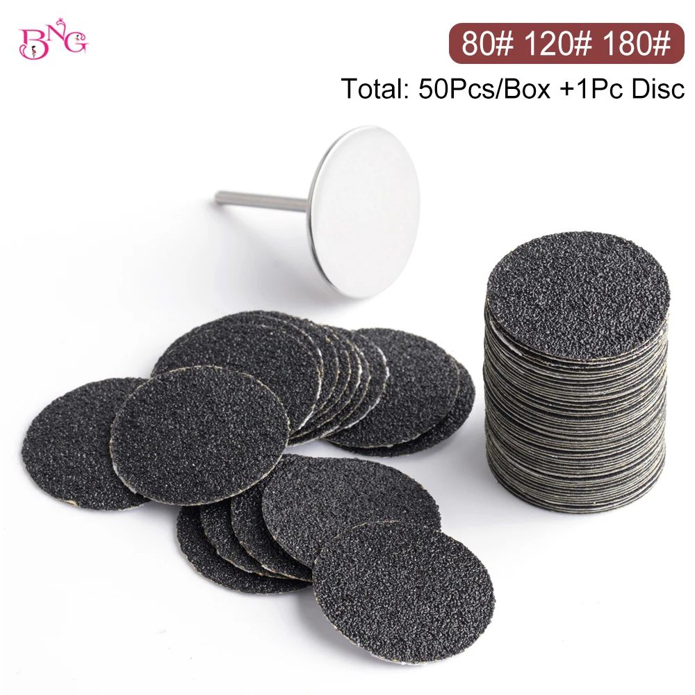 

50Pcs Foot Callus Remover File with Shaft Pedicure Sandpaper Feet Sanding Replacement Discs Foot File Paddle Refills Pads 25mm