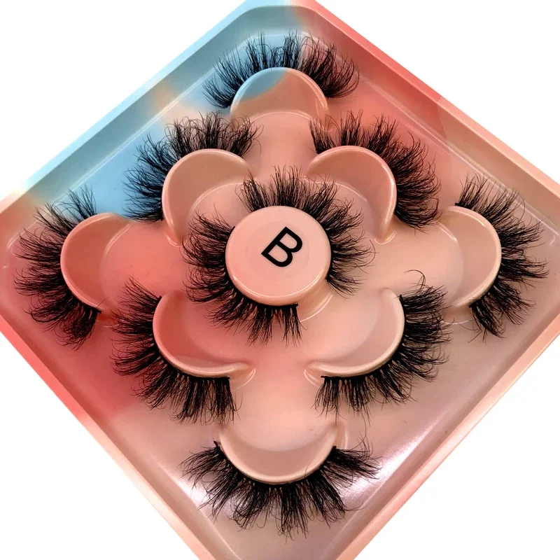 Nuevo 5 pares de pestañas de visón 3D volumen espectacular extensión de pestañas postizas herramienta de maquillaje al por mayor