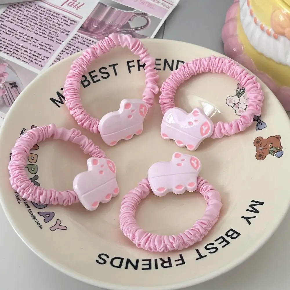 Cute Simple Capybara Hair Ties Cartoon Sweet Ponytail Holder Elastic Resin Rubber Bands