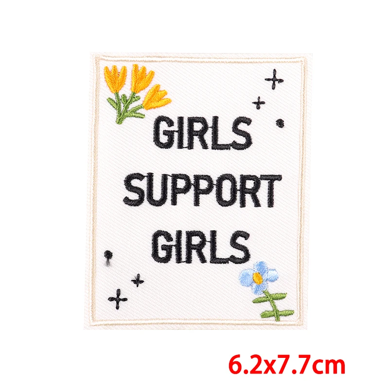 Feminist Patch Girl Power Embroidered Patches On Clothes Iron On Patches for Clothing Thermoadhesive Patches On Clothes Jacket