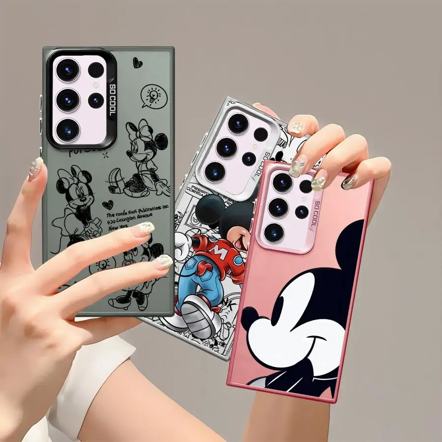 

Disney Mickey Mouse Lovely Soft Shell Case for Samsung Galaxy S21 Note 20 Ultra S20 S24Ultra S25Plus S23 S22 Ultra S24 FE S25