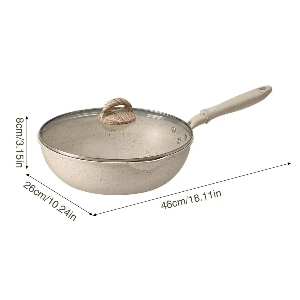 NONE Bratpfanne Titanpfanne Fischschuppen Hammermuster Unbeschichtete Antihaftpfanne Induktionsherd Universal Steak Bratpfanne 6
