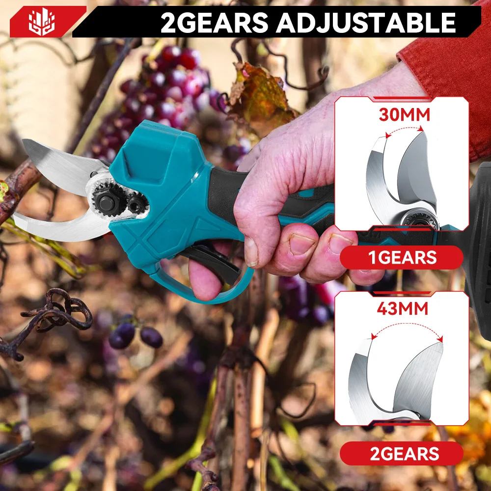 ONEVAN Bürstenlose Elektrische 4-in-1 Hochleistungs-Astschere mit Teleskopstange, 8 Zoll Astschere für Makita-Akku – Detail 12