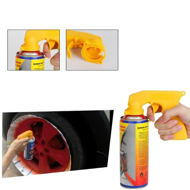 Car Spray Adaptor Paint Care Aerosol Spray Gun Handle with Full Grip Trigger Locking Collar Auto Maintenance spray gun