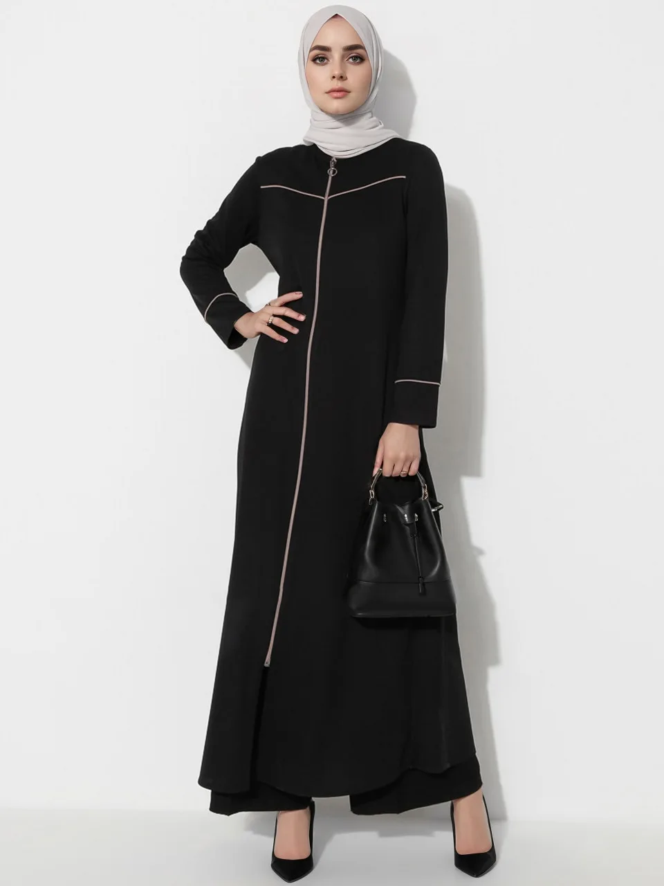 Women Eid Muslim Abaya O Neck Cardigan Arab Dubai Zippers Morocco Ramadan Long Robe Gorgeous Embroidery Abayas Kaftan Islam