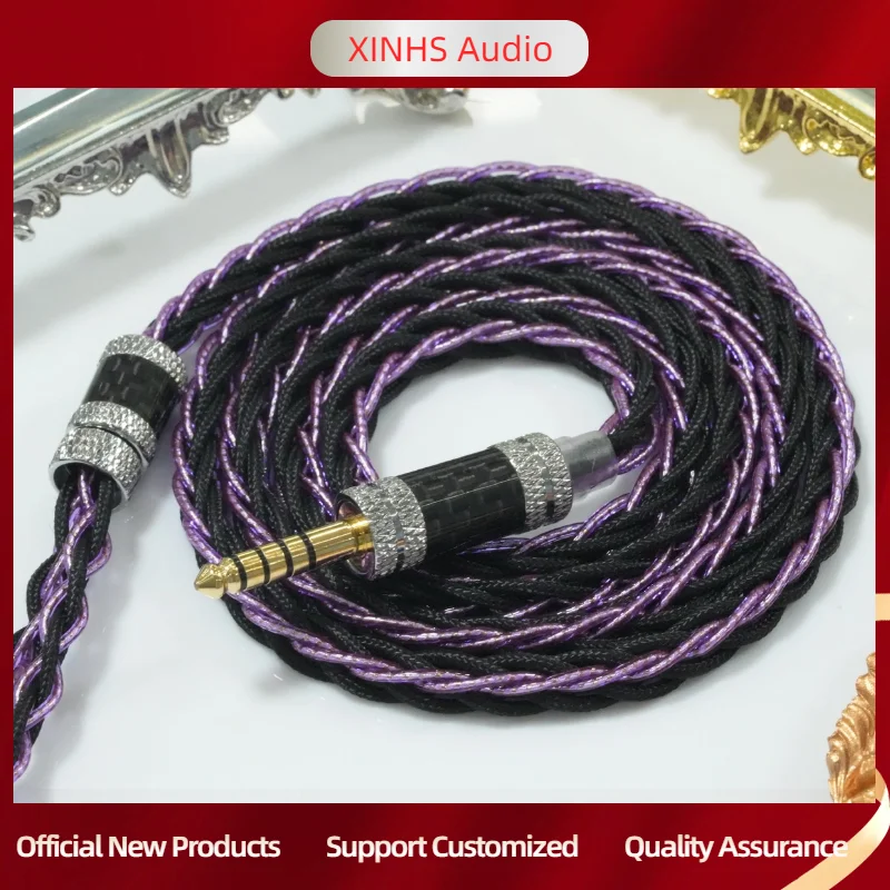 XINHS X20 8-Core Silver Foil+Guhe Copper Hybrid Headphone Upgrade Cable 0.78 2pin/HD650/IE900/KZ-QDC/MMCX，2.5/3.5/4.4mm