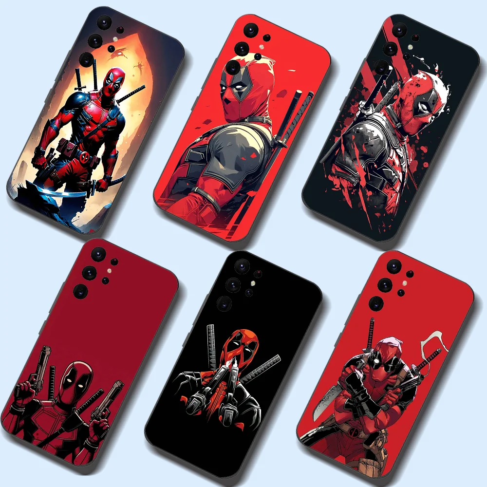 M-Marvel D-Deadpool Phone Case For Samsung Galaxy A52 A12 A51 S21 Edge S22ULTRA S23 S20LITE Plus Ultra Black Cover