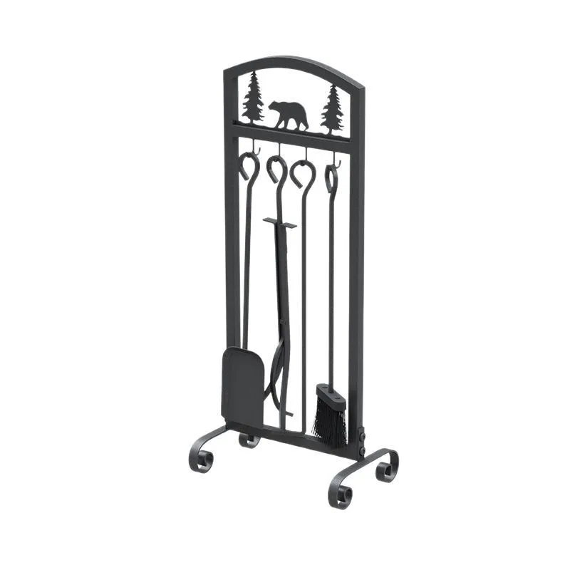 

Black wrought iron real fire fireplace tool set ash cleaning accessories firewood stand fireplace