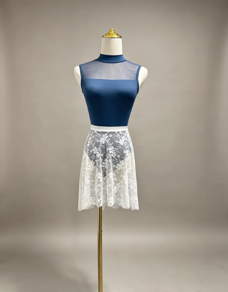Ballett Tanzrock Frauen elegante Spitze Tanz Trikot Kleid Erwachsenen neuen Stil weißen Schwan Tanz Übungs rock – Detail 11