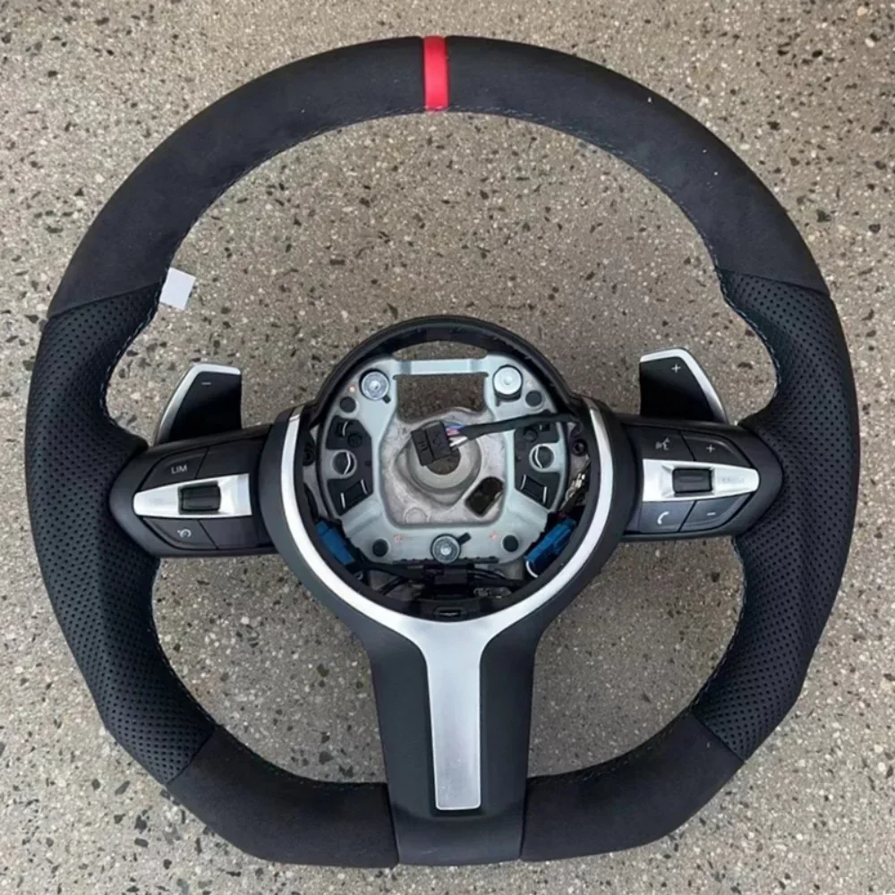 Modified Steering Wheel F10 F30 F31 F20 F25 F22 F36 F33 F80 F82 F11 F18 F01 F90 M Sport Suede Genuine Leather For BMW F32
