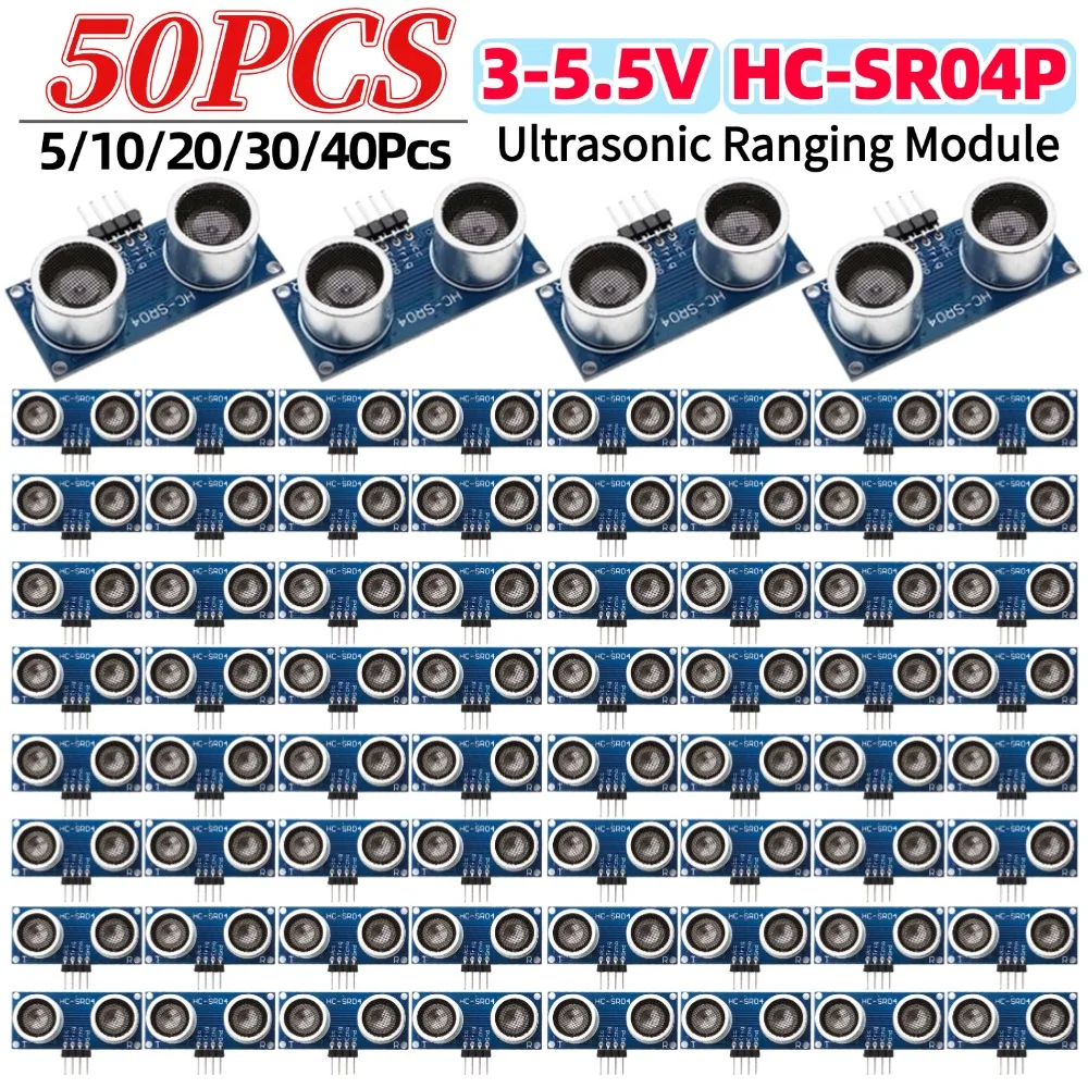 5-50 sztuk moduł ultradźwiękowy HC-SR04P przetwornik pomiaru odległości czujnik 3-5,5V detektor fal napięcia moduł pomiaru napięcia komponent