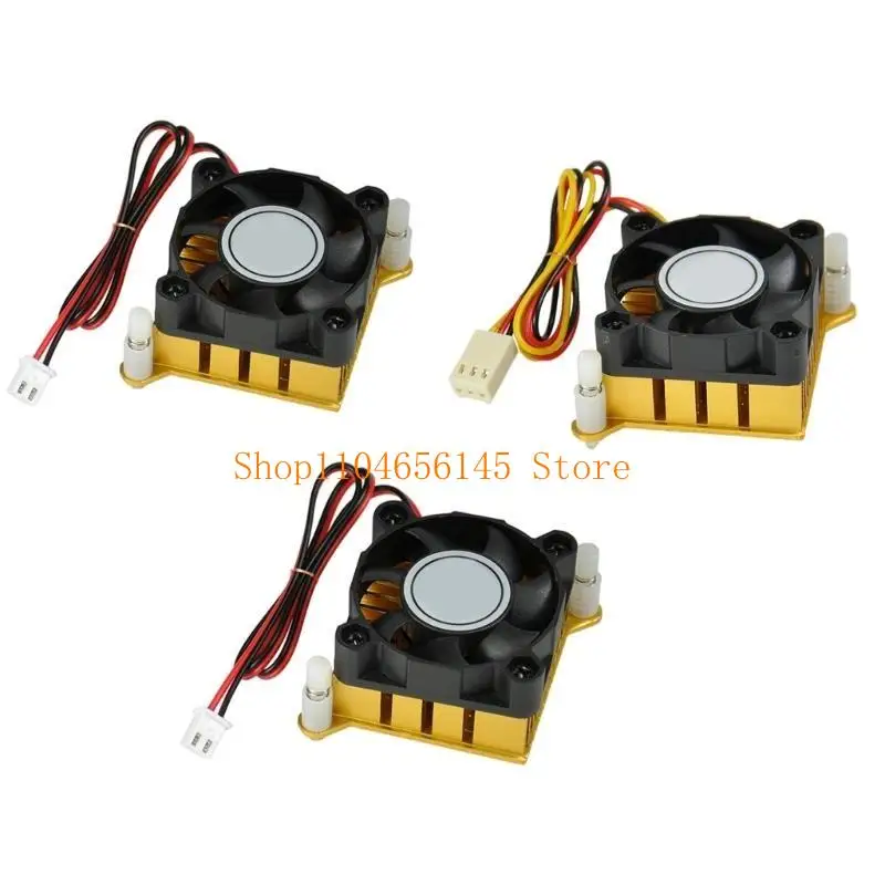 652F Gold Aluminium Heatsink DC5V 12V 40mm 40x40x10mm Fan for Efficient Northbridge