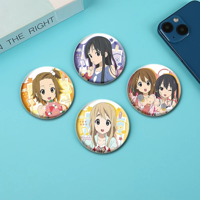 Hirasawa Yui,Kotobuki Tsumugi,Akiyama Mio,Tainaka Ritsu Anime Badge Cartoon Cosplay Exquisite Cute Brooch Pins for Backpack Gift