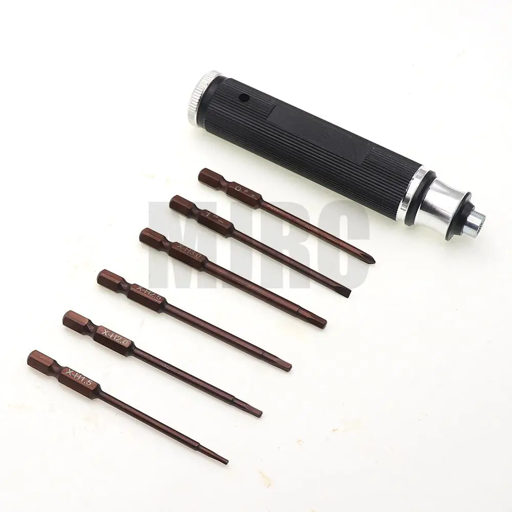 6 In 1 Hexagon Head Screw Driver High Quality Hex ScrewDriver Tools Set Kit H1.5 H2.0 H2.5 H3.0 For RC Helicopter Car Tools