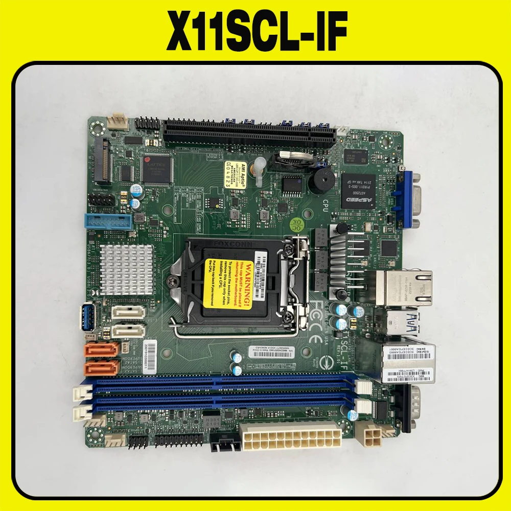 

For Supermicro X11SCL-IF Server Mini-ITX Motherboard C242 LGA-1151 DDR4 Support 8th/9th Generation Core i3 E-210