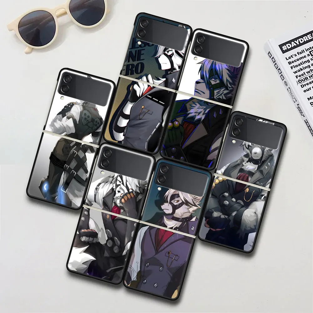 Von Lycaon Zenless Zone Zero Case for Samsung Galaxy Z Flip 4 3 5G Black Hard PC Cover Zflip4 Zflip3 Phone Coque Flip4 Flip3