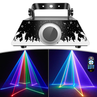 3D Animation RGB Laser Light Remote Control Multicolor Beam Stage Projector Light for Party Bar Wedding Disco Atmosphere Lamp